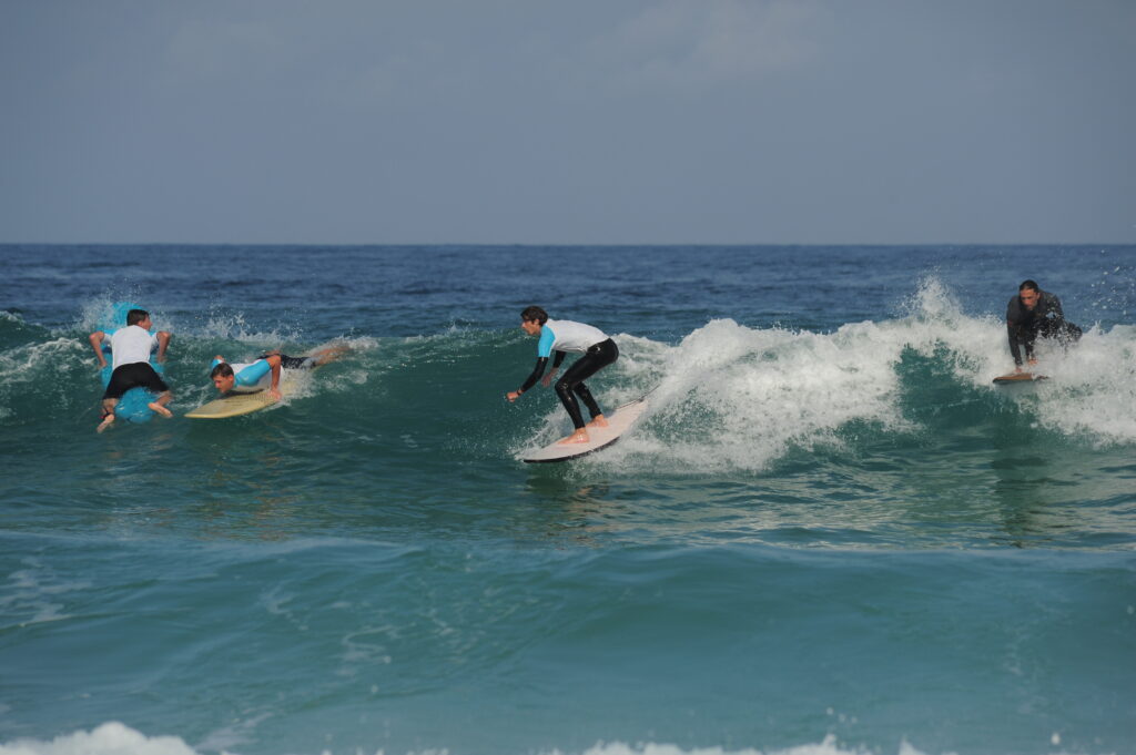 cours de surf famille cap de l'homy lit et mixe