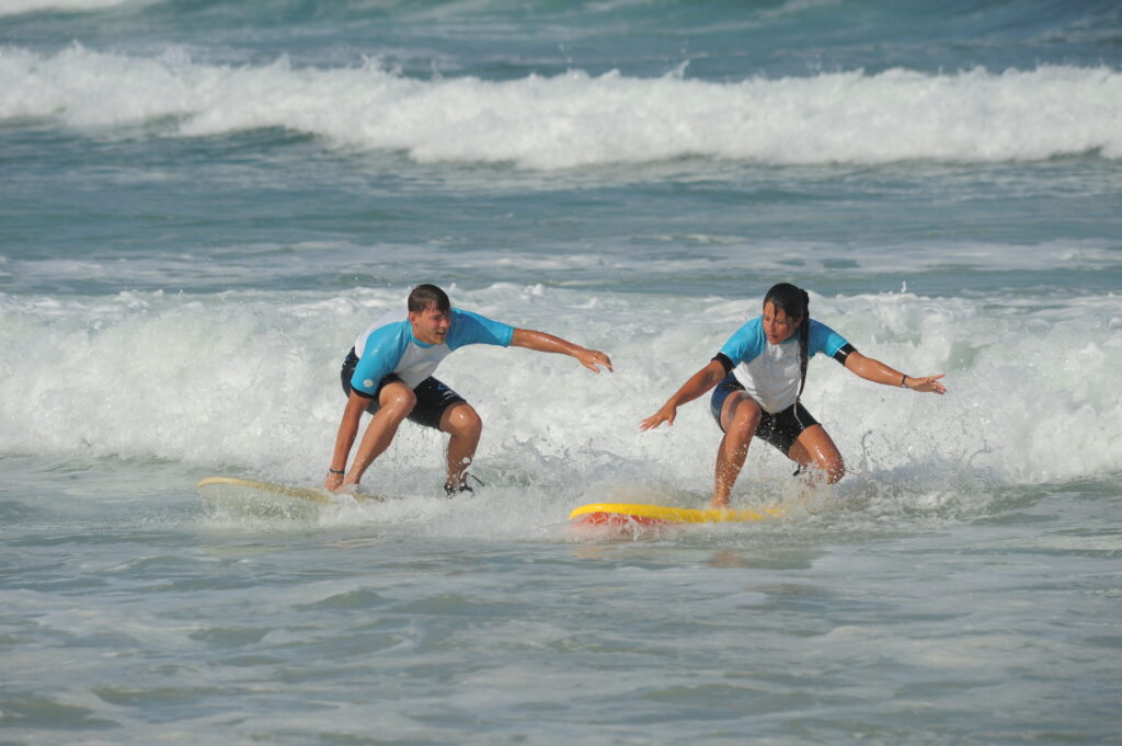cours de surf famille cap de l'homy lit et mixe